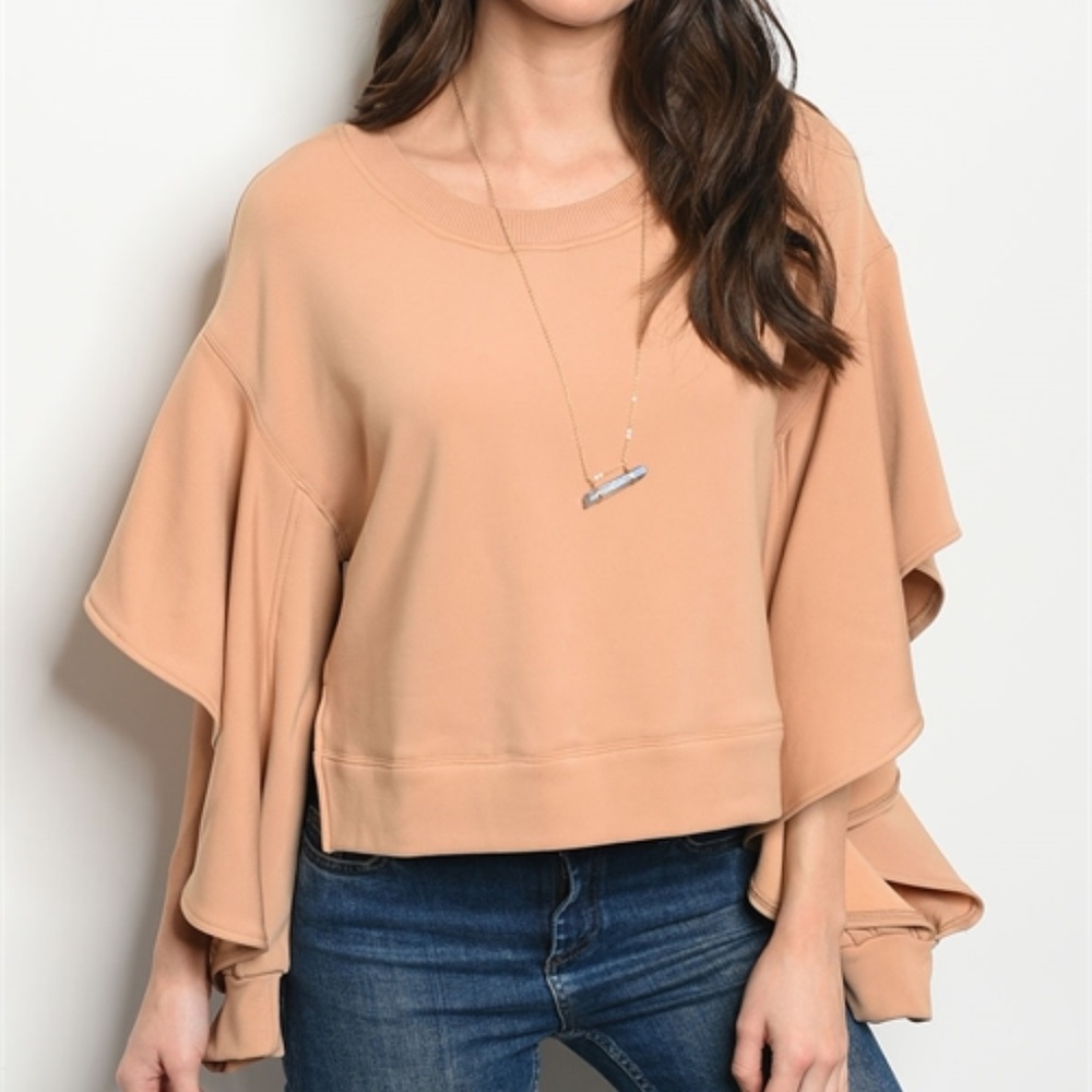 Ruffle Style Sweater Top